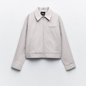 Brand New With Tag Zara Light Gray Water Repellent Jacket